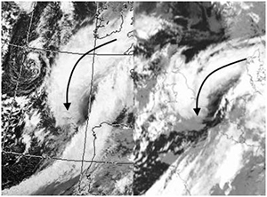 October 1987 storm versus Windstorm Christian